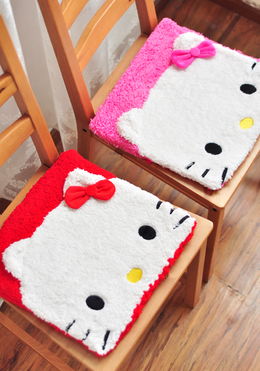 創意卡通可愛hello kitty毛絨沙發墊 汽車坐墊 辦公